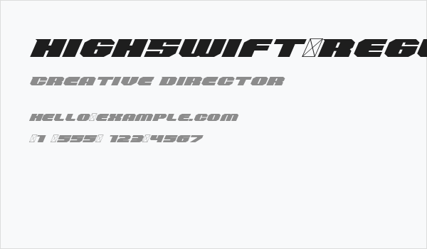 HighSwift-Regular Business Card