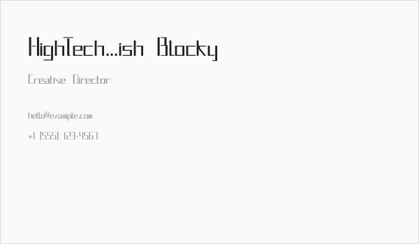 HighTech...ish Blocky Business Card