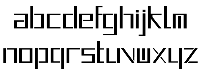 HighTech...ish Blocky Font LOWERCASE