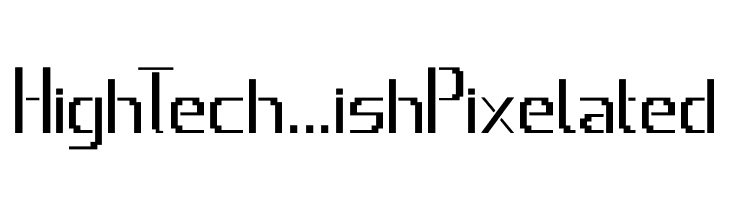 HighTech...ish Pixelated  免费字体下载