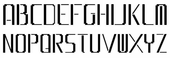 HighTech...ish Pixelated Font Litere mari