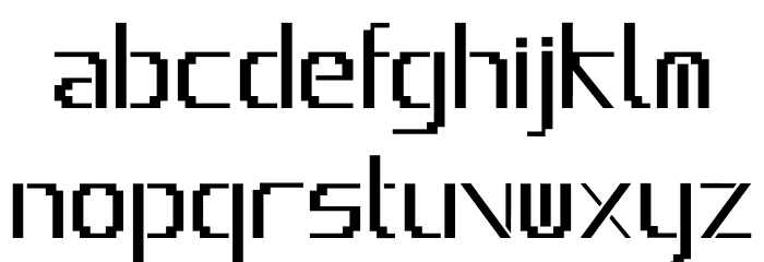 HighTech...ish Pixelated Font LOWERCASE