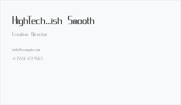 HighTech...ish Smooth Business Card