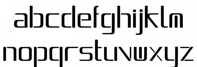 HighTech...ish Smooth Schriftart Kleinbuchstaben