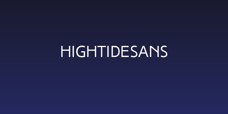 HighTideSans Social Header