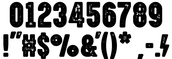 HighVoltage Heavy Rough Font Alte caractere