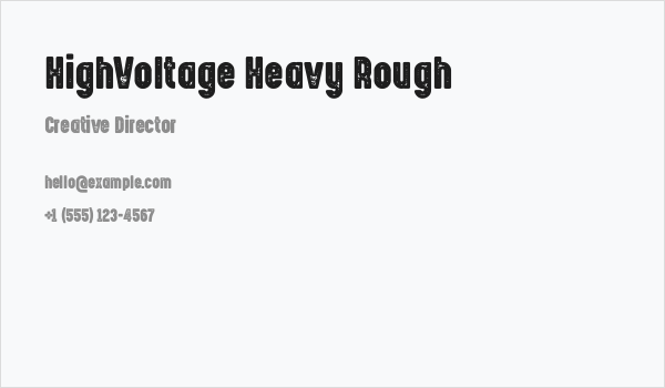 HighVoltage Heavy Rough Business Card