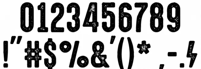 HighVoltage Rough Font OTHER CHARS