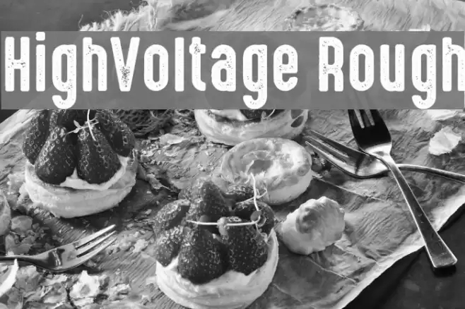 HighVoltage Rough Schriftart examples
