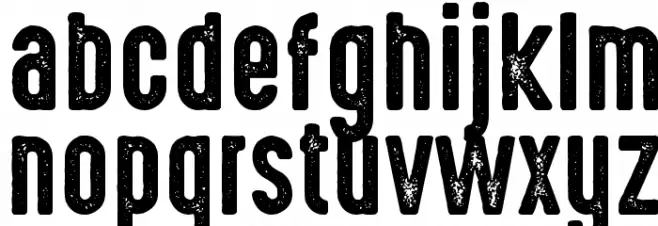 HighVoltage Rough Schriftart Kleinbuchstaben