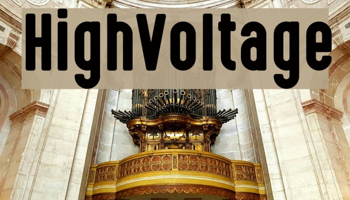 HighVoltage Font examples