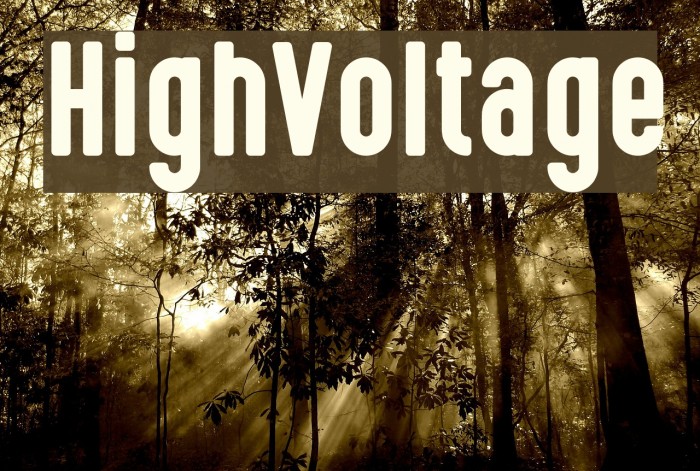 HighVoltage Font examples