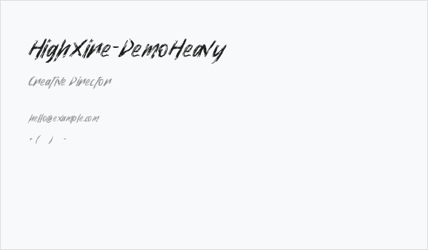 HighXire-DemoHeavy Business Card