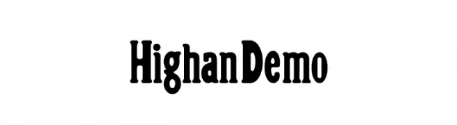 Highan Demo  Fuentes Gratis Descargar