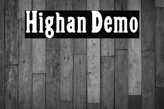 Highan Demo Font examples