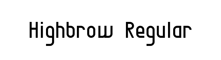 Highbrow Regular  font caratteri gratis
