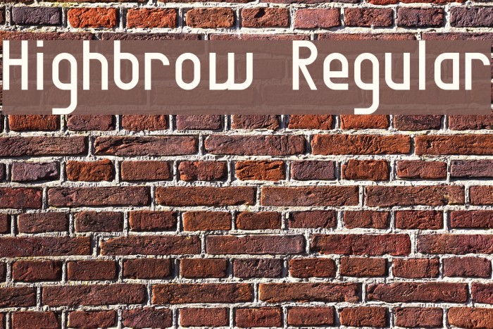 Highbrow Regular Font examples