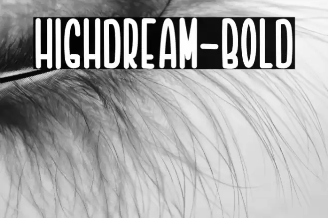 Highdream-Bold Font examples