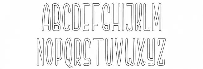 Highdream-Outline Font Litere mari