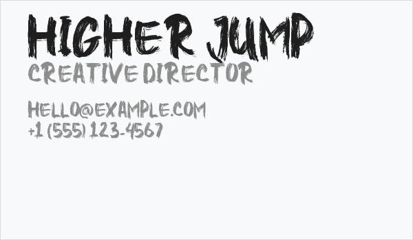 Higher Jump Business Card