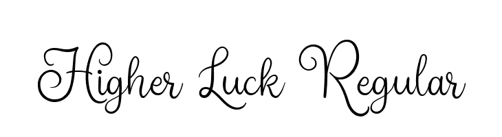 Higher Luck Regular  font caratteri gratis