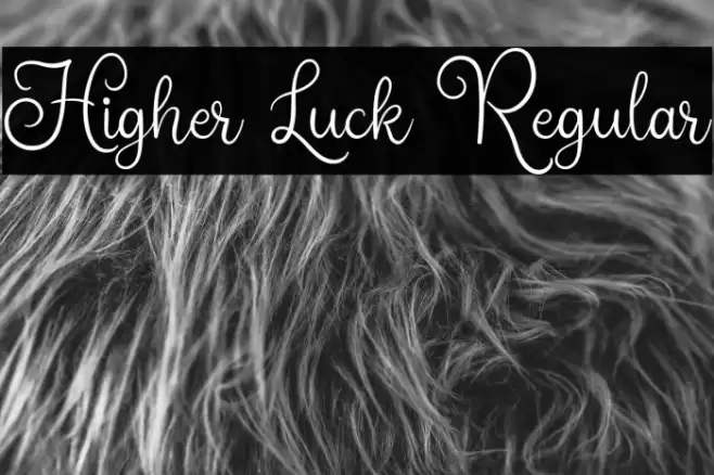 Higher Luck Regular Font examples