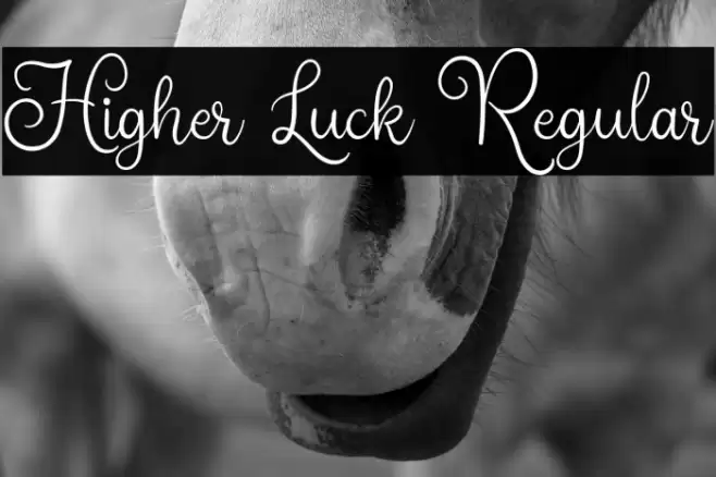 Higher Luck Regular Font examples