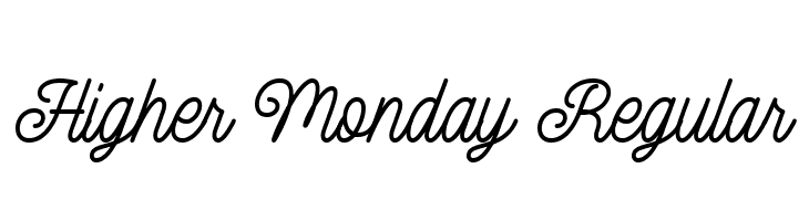 Higher Monday Regular  Fuentes Gratis Descargar