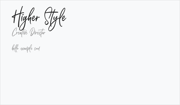 Higher Style Business Card