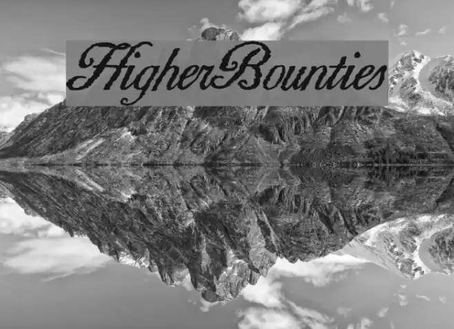 HigherBounties Font examples