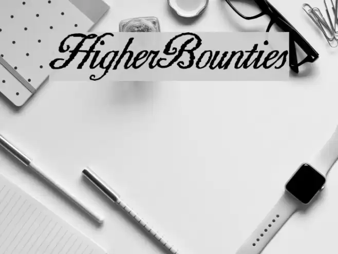 HigherBounties Font examples
