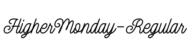 HigherMonday-Regular  免费字体下载