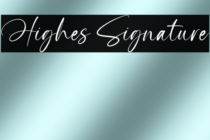 Highes Signature Example 2