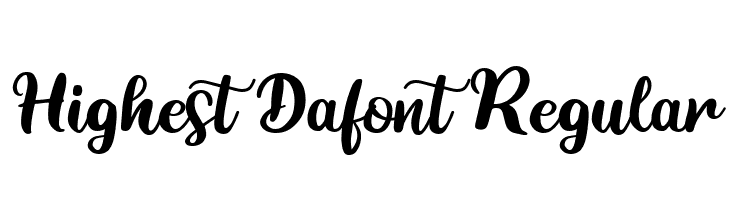 Highest Dafont Regular  لخطوط تنزيل