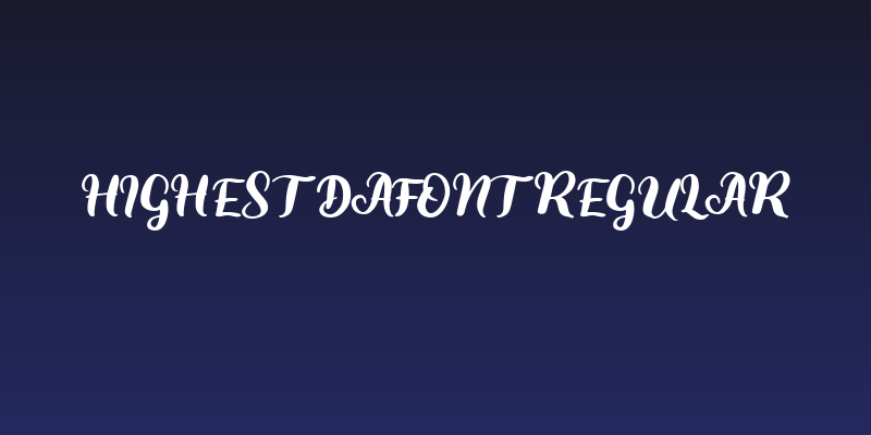 Highest Dafont Regular Social Header