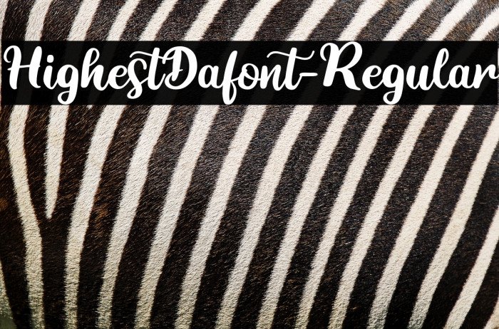 HighestDafont-Regular Example 1
