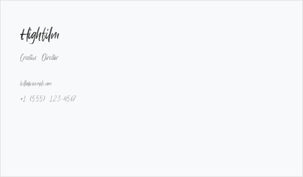 Highfilm Business Card