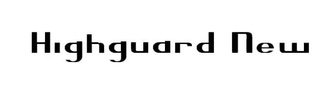 Highguard New  免费字体下载