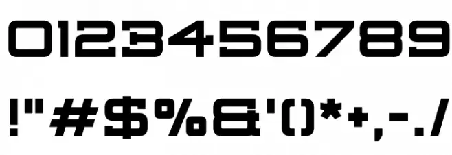 Highjack-Bold Font OTHER CHARS