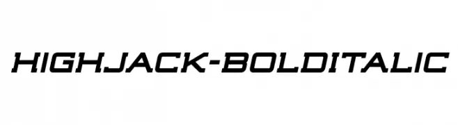Highjack-BoldItalic  les polices de caractères gratuit tlcharger