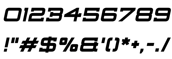 Highjack-BoldItalic Font OTHER CHARS