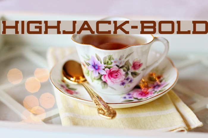 Highjack-Bold Font examples