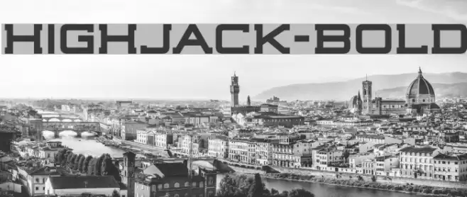 Highjack-Bold Font examples