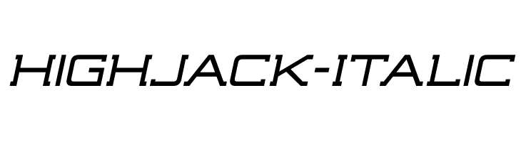 Highjack-Italic  नि: शुल्क फ़ॉन्ट्स डाउनलोड