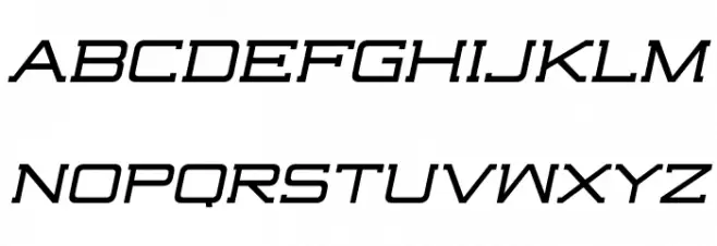 Highjack-Italic 字体 大写