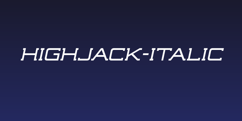 Highjack-Italic Social Header