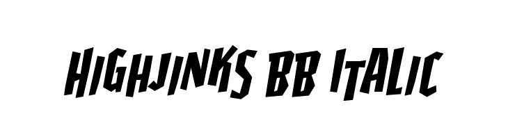 Highjinks BB Italic  Frei Schriftart Herunterladen