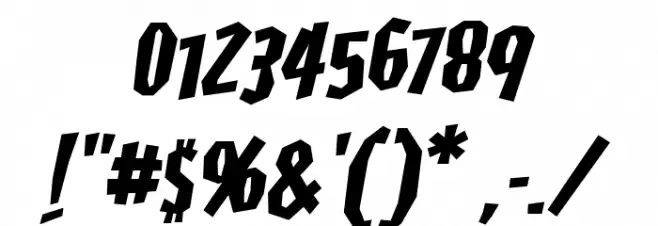 Highjinks BB Italic Font OTHER CHARS