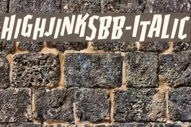 HighjinksBB-Italic Example 2