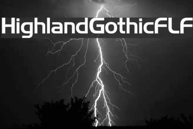 HighlandGothicFLF Font examples